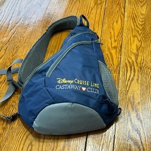 Disney Cruise Line crossbody backpack.  Two zip pouches,padded adjustable straps